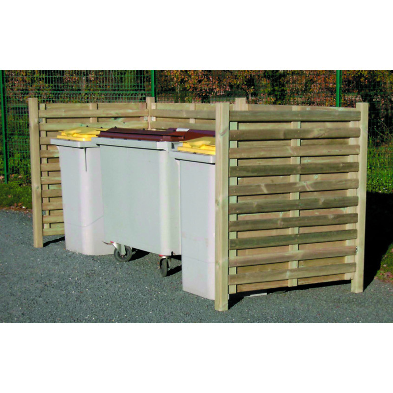 Cache conteneur en bois