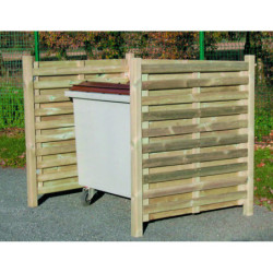 Cache conteneur en bois
