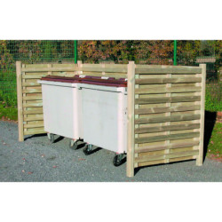 Option Platine de scellement pour Cache conteneur en bois