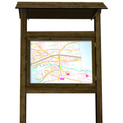 Panneau d'information extérieur BOIS