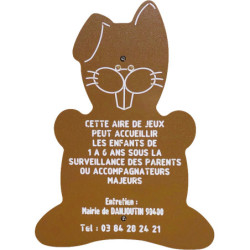 Panneau AIRE DE JEUX ANIMAL