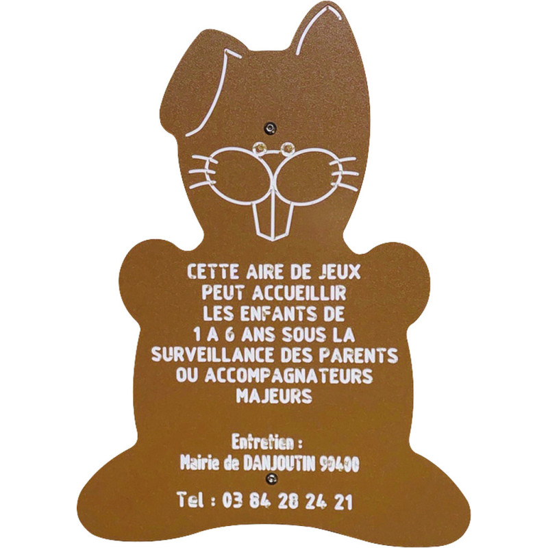 Panneau AIRE DE JEUX ANIMAL