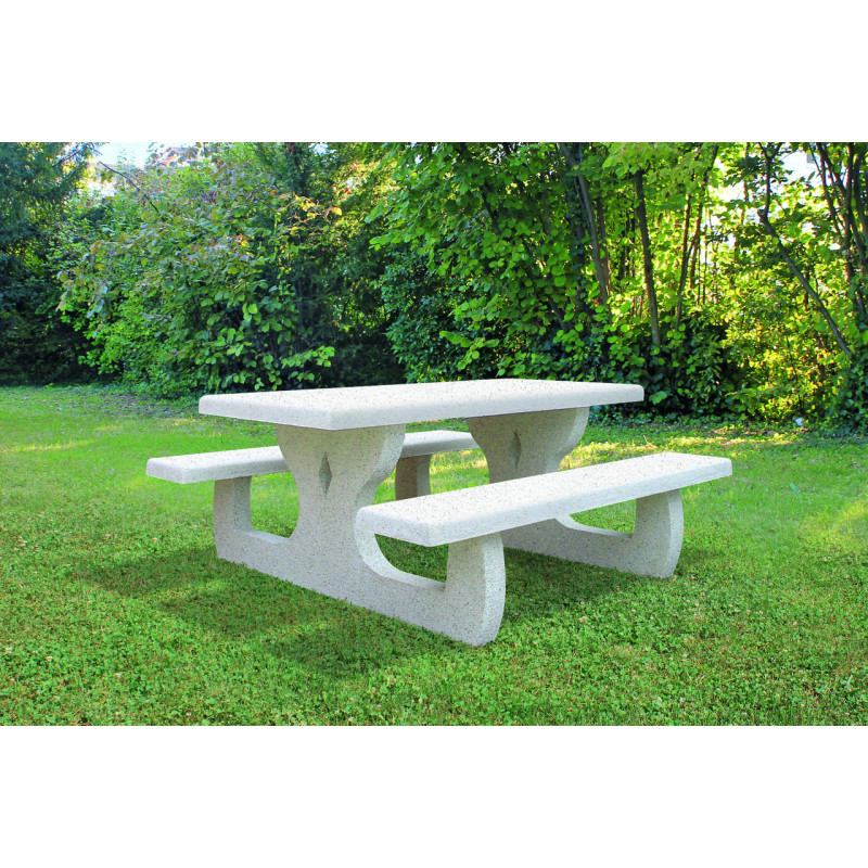 Table d'extérieur en béton SAUGE