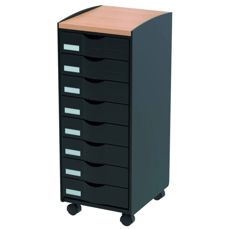 Desserte à tiroirs pour bureau