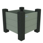 Jardinière en plastique recyclé JARDIORANGERIE