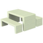 Table d'extérieur en béton DIONA