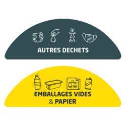 Option pour Poubelle de rue DORINE 2 FLUX