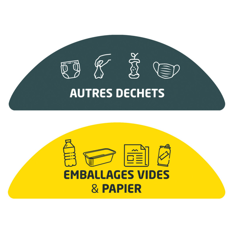 Option pour Poubelle de rue DORINE 2 FLUX