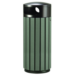 Corbeille de ville lames recyclées CARLINE