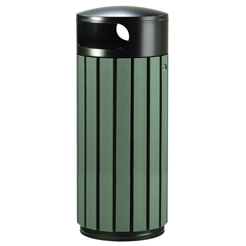 Corbeille de ville lames recyclées CARLINE