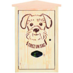 Distributeur sacs canins en bois MILOU