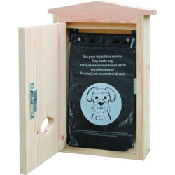Distributeur sacs canins en bois MILOU